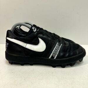 EUC OG Nike Land Shark Football Cleats 1988 Vintage RARE Black White Low 7